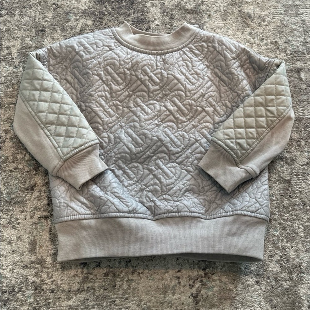 Burberry Boys Light Grey Timothie Top-padded Sweatshirt Size 3Y